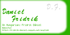 daniel fridrik business card