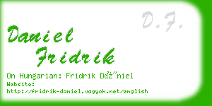 daniel fridrik business card